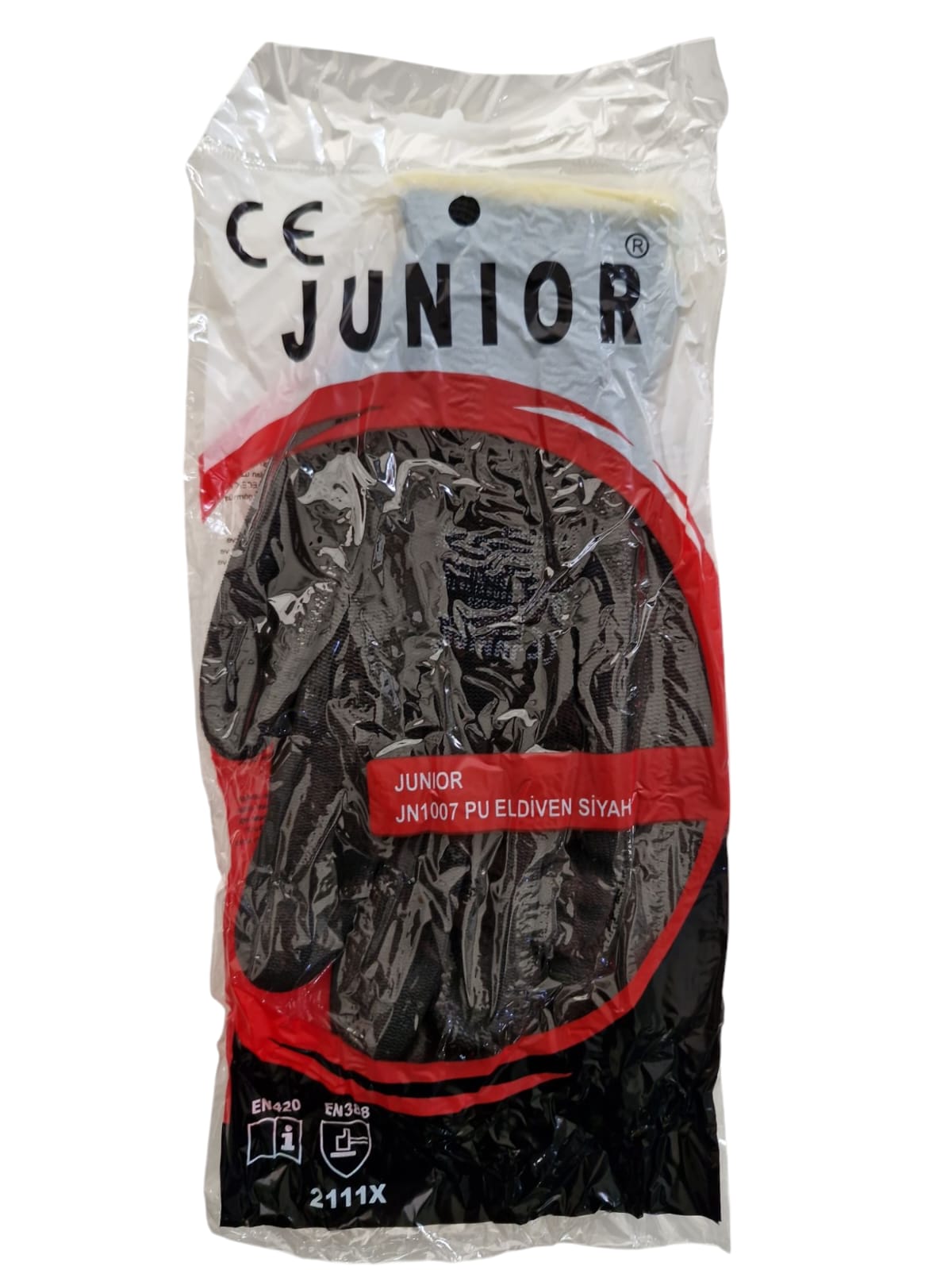 JUNIOR JN1007 PU SİYAH ELDİVEN 7 BEDEN 12 ÇİFT 