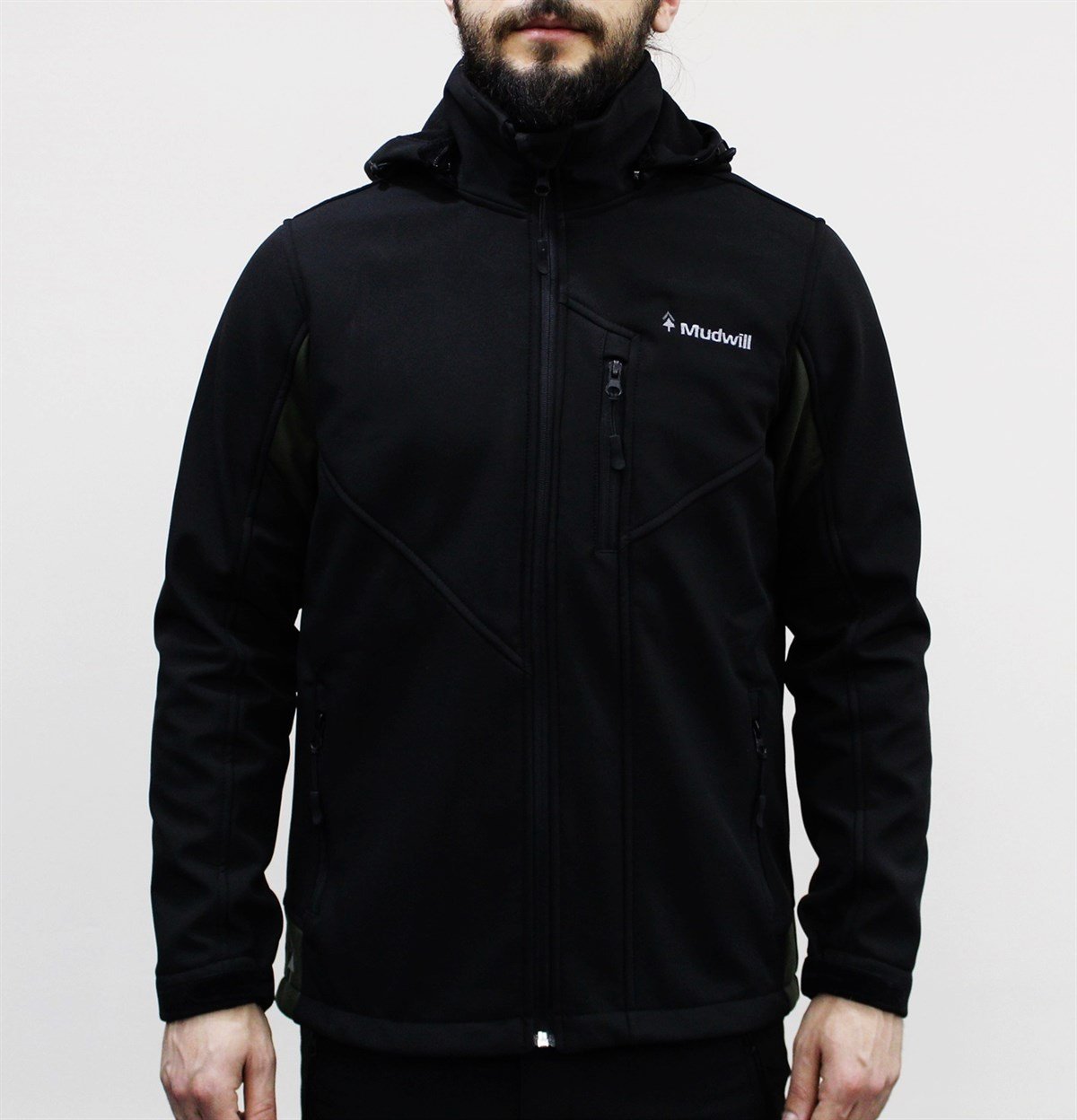 SHOFTSHELL CEKET KLASİK 1 SİYAH-HAKİ