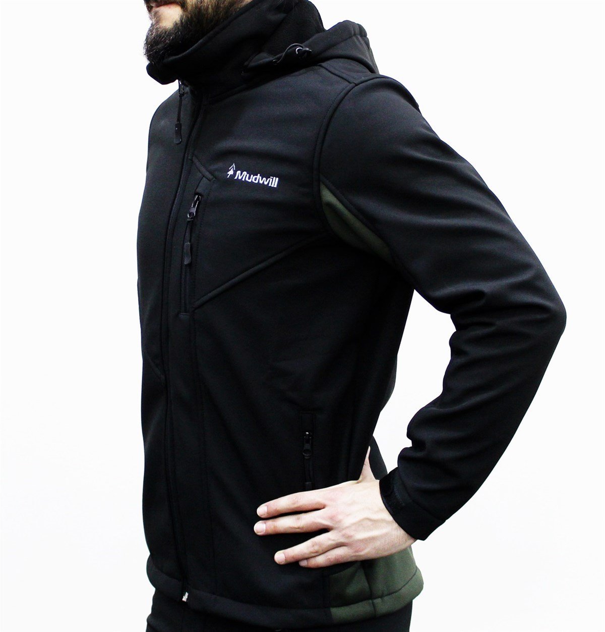 SHOFTSHELL CEKET KLASİK 1 SİYAH-HAKİ